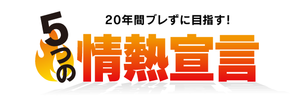 ５つの情熱宣言　選挙公約